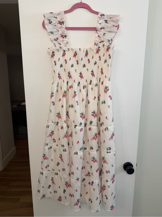 Hill House Dresses & Skirts - Hill House Home Cream Floral Sundress with Ruffle Straps
